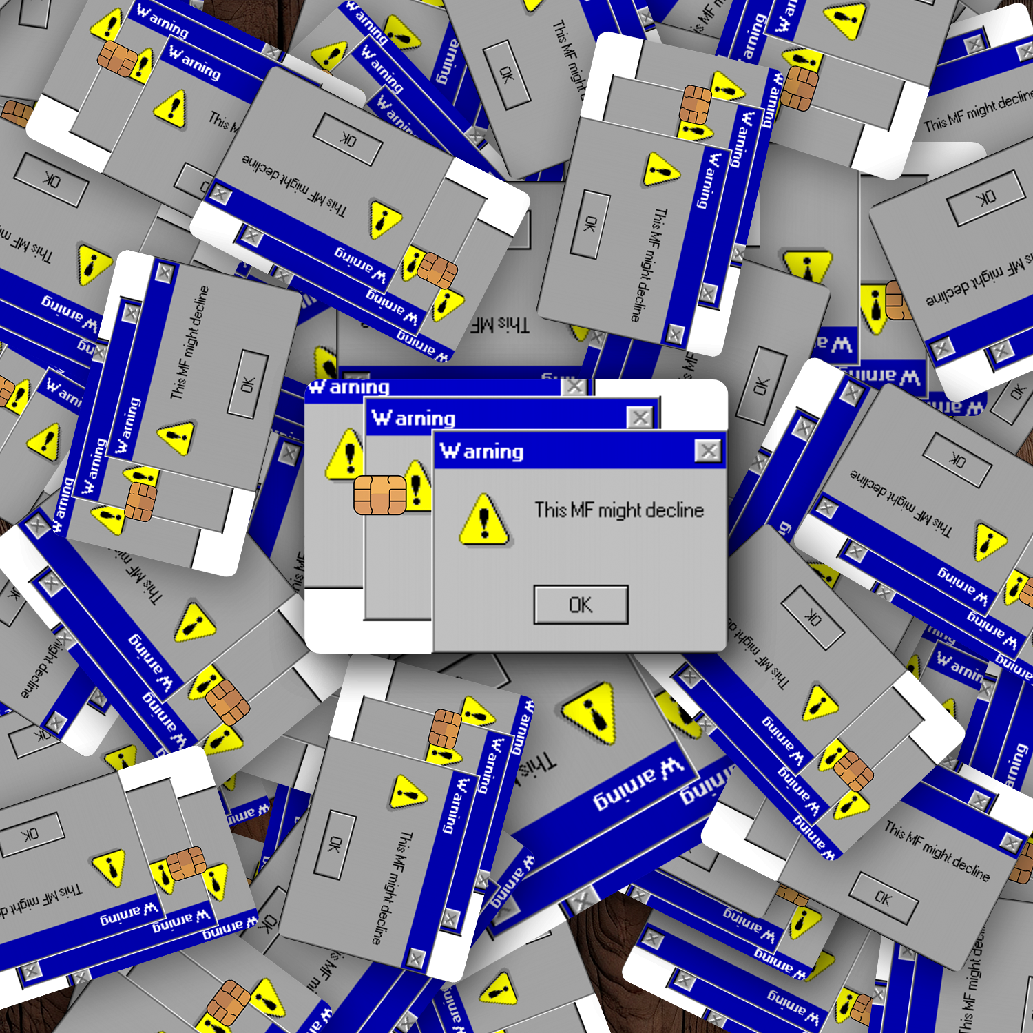 Windows 95 decline - Skin för bankkort