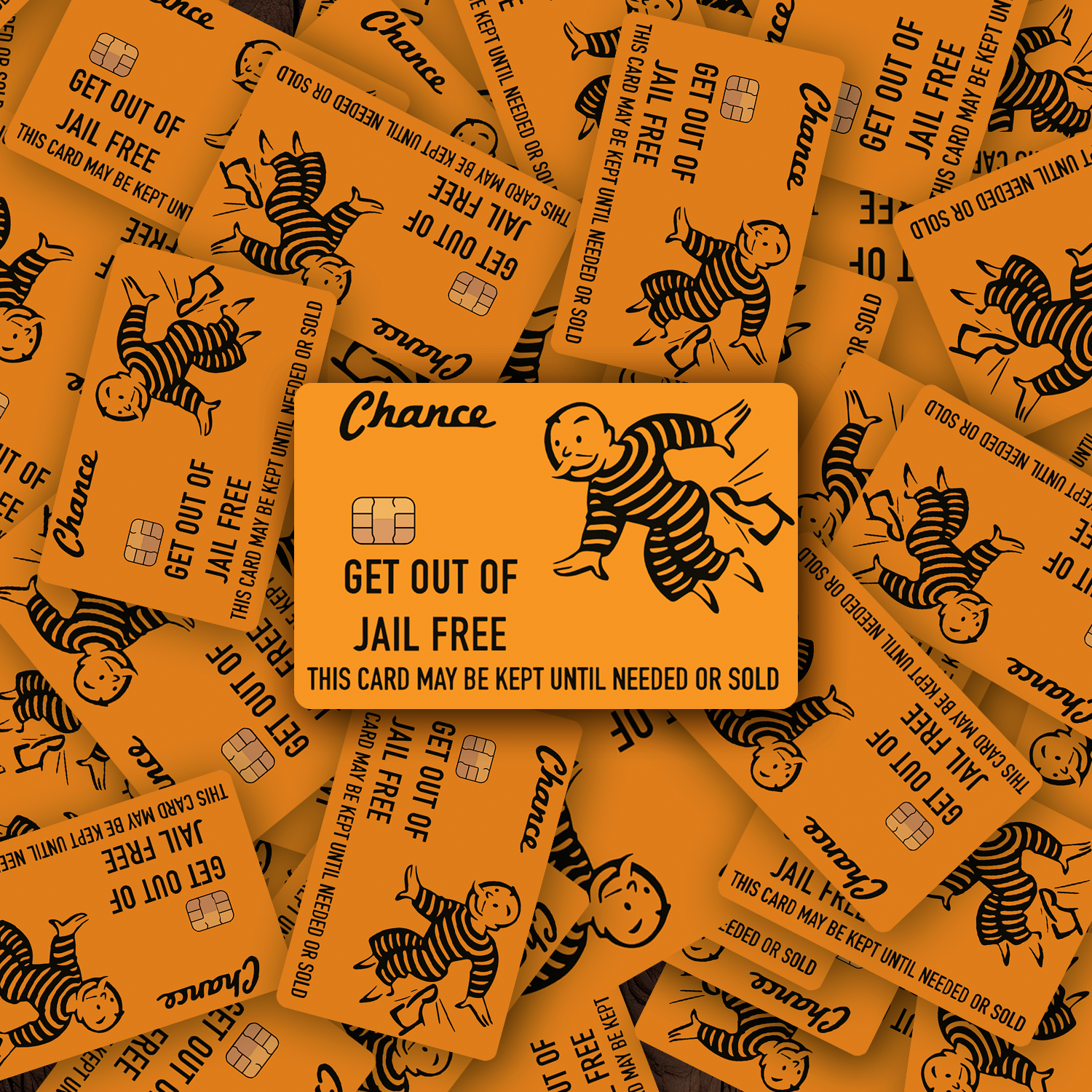 Get out of jail free - Skin för bankkort