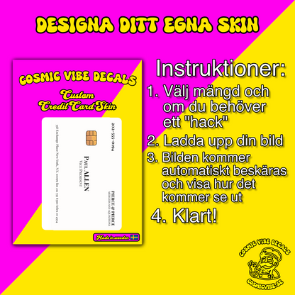 Skin for bank card own design