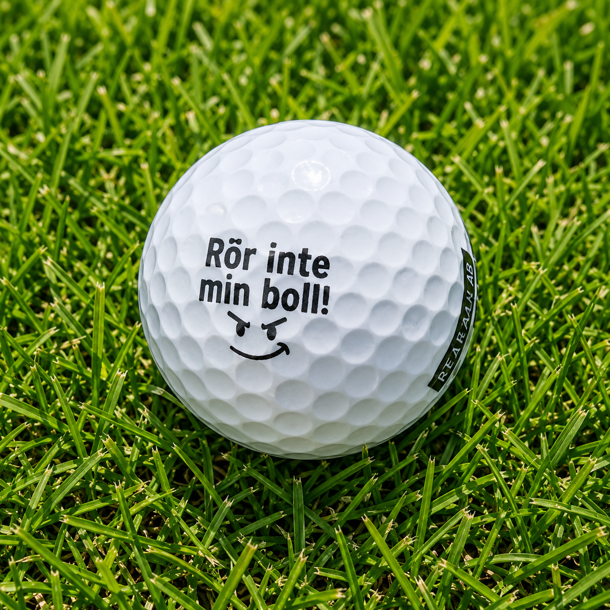 Rolig golfboll med eget tryck – Rör inte min boll – direkt UV-print